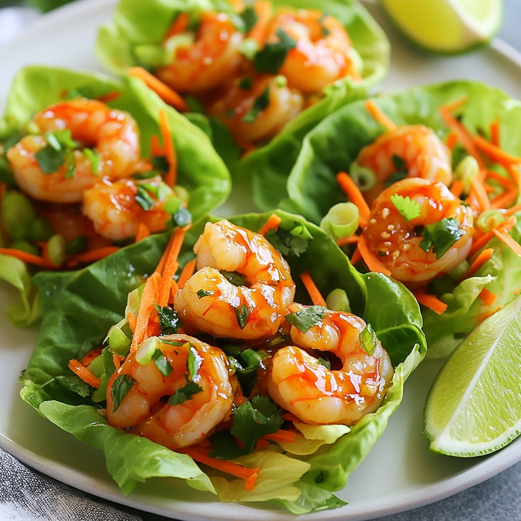 Spicy Sriracha Shrimp Lettuce Cups Fresh and Zesty