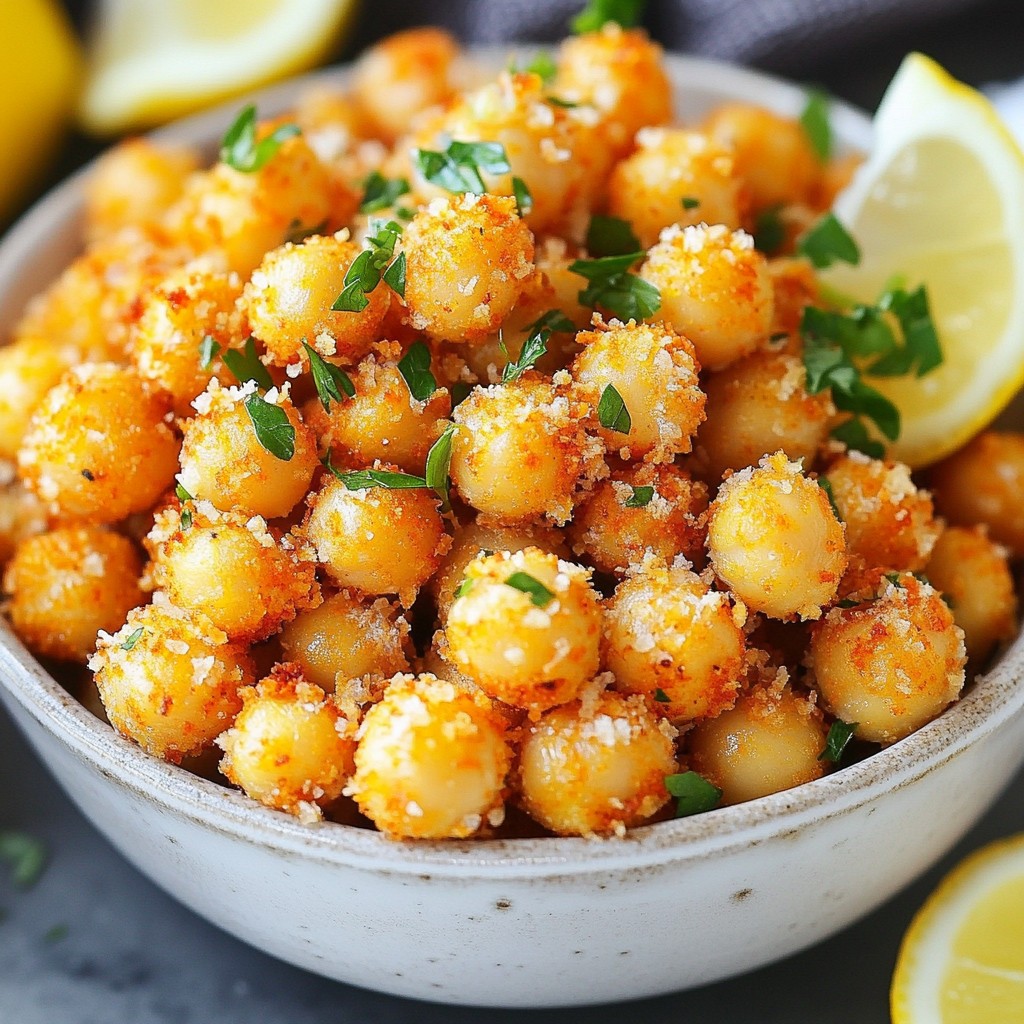Crispy Air-Fried Harissa Chickpea Poppers Recipe