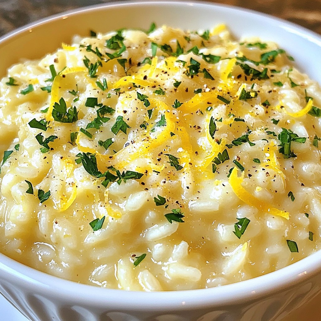 Creamy Lemon Parmesan Risotto Flavorful and Easy Dish