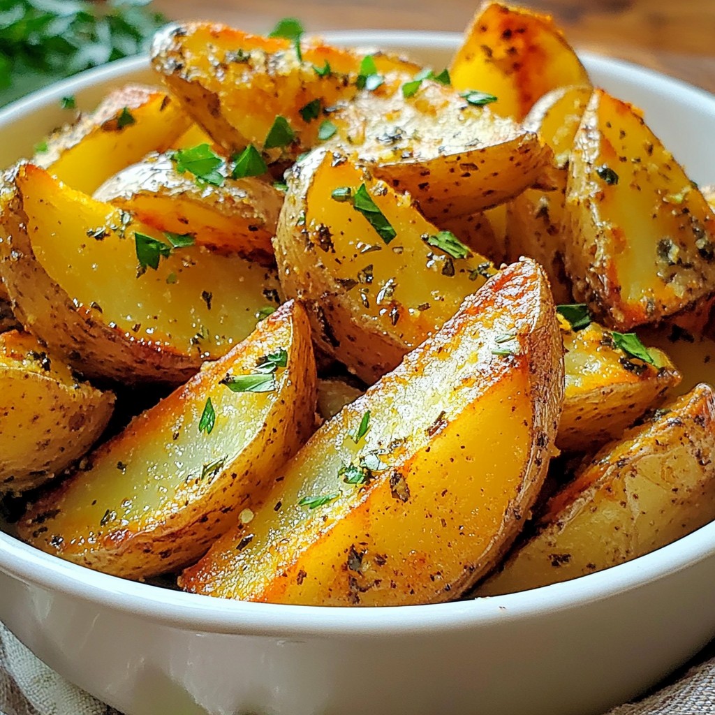 Crunchy Air Fryer Herb-Spiced Potato Wedges Recipe