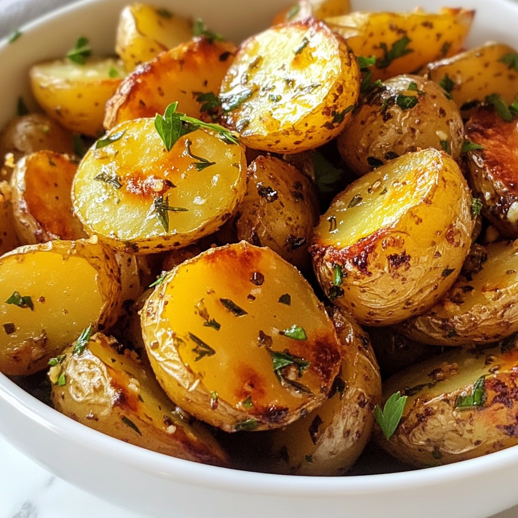 Garlic Herb Roasted Baby Potatoes Crispy Delight