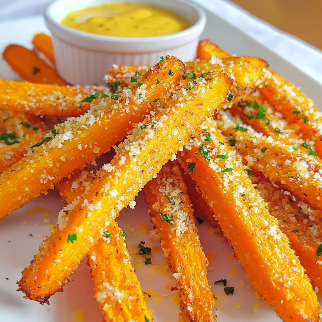 Garlic Air Fryer Parmesan Carrot Fries Delight