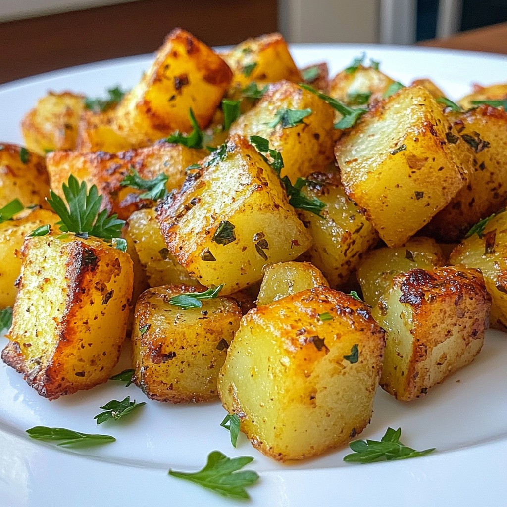 Air Fryer Herb Potato Cubes Crispy and Flavorful Snack