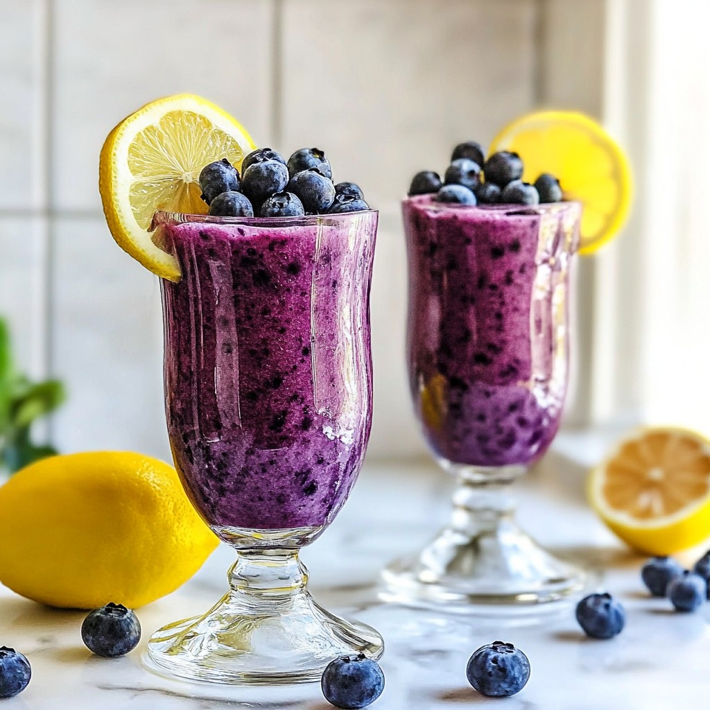 Blueberry Lemonade Smoothie Refreshing and Fruity Treat