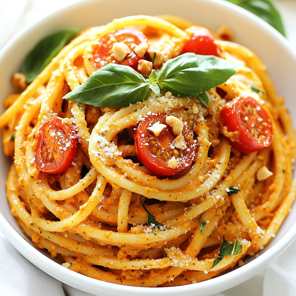 Roasted Red Pepper Pesto Pasta Simple and Savory Dish