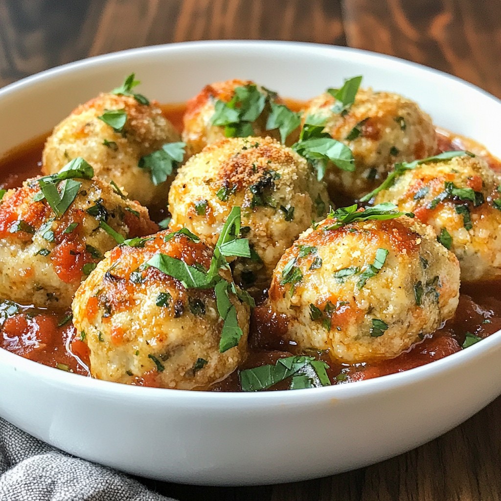 Garlic Herb Chicken Meatballs Flavorful Dinner Option
