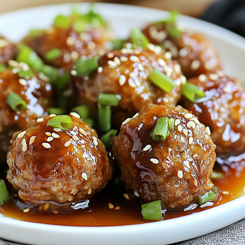 Honey Garlic Glazed Meatballs Quick and Easy Recipe