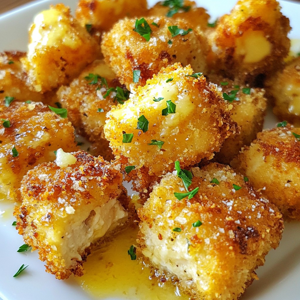 Garlic Parmesan Chicken Bites Tasty Crunchy Treat