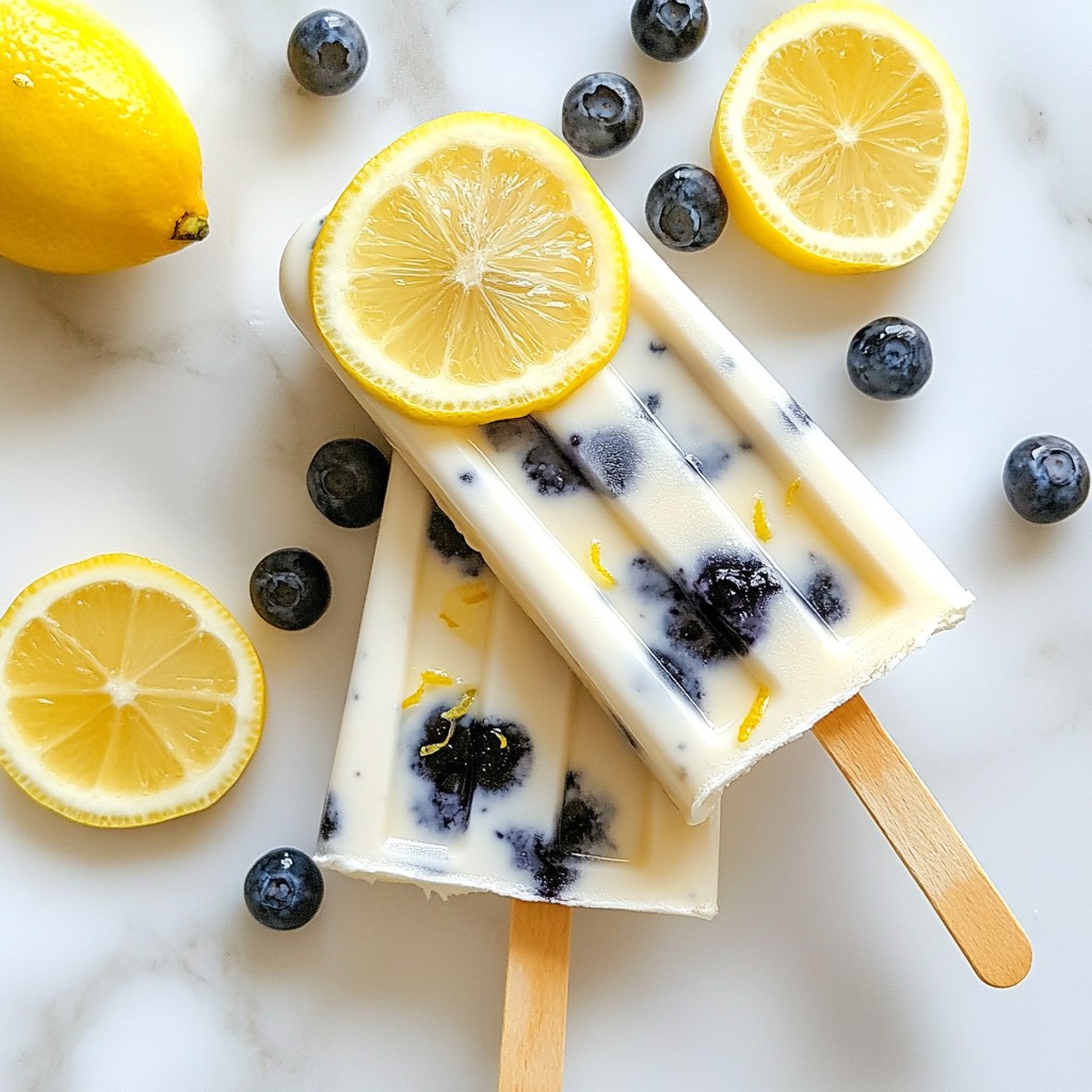 Lemon Blueberry Greek Yogurt Pops Refreshing Delight