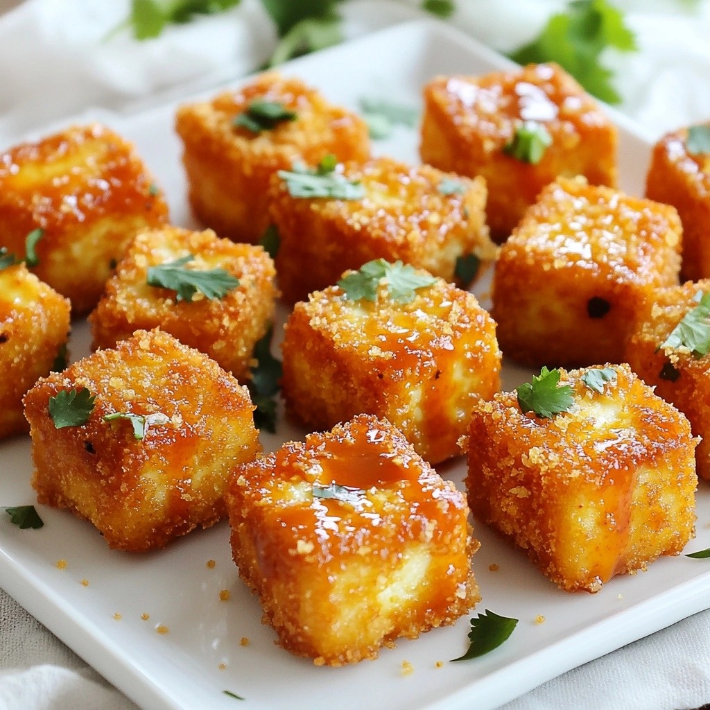 Crunchy Air-Fried Buffalo Tofu Bites Delight