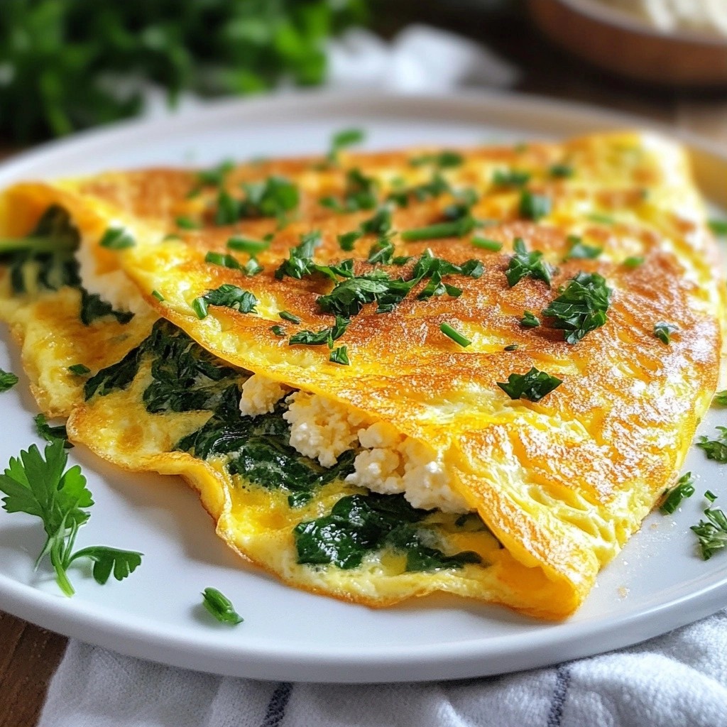 Fluffy Air Fryer Spinach Ricotta Omelette Delight