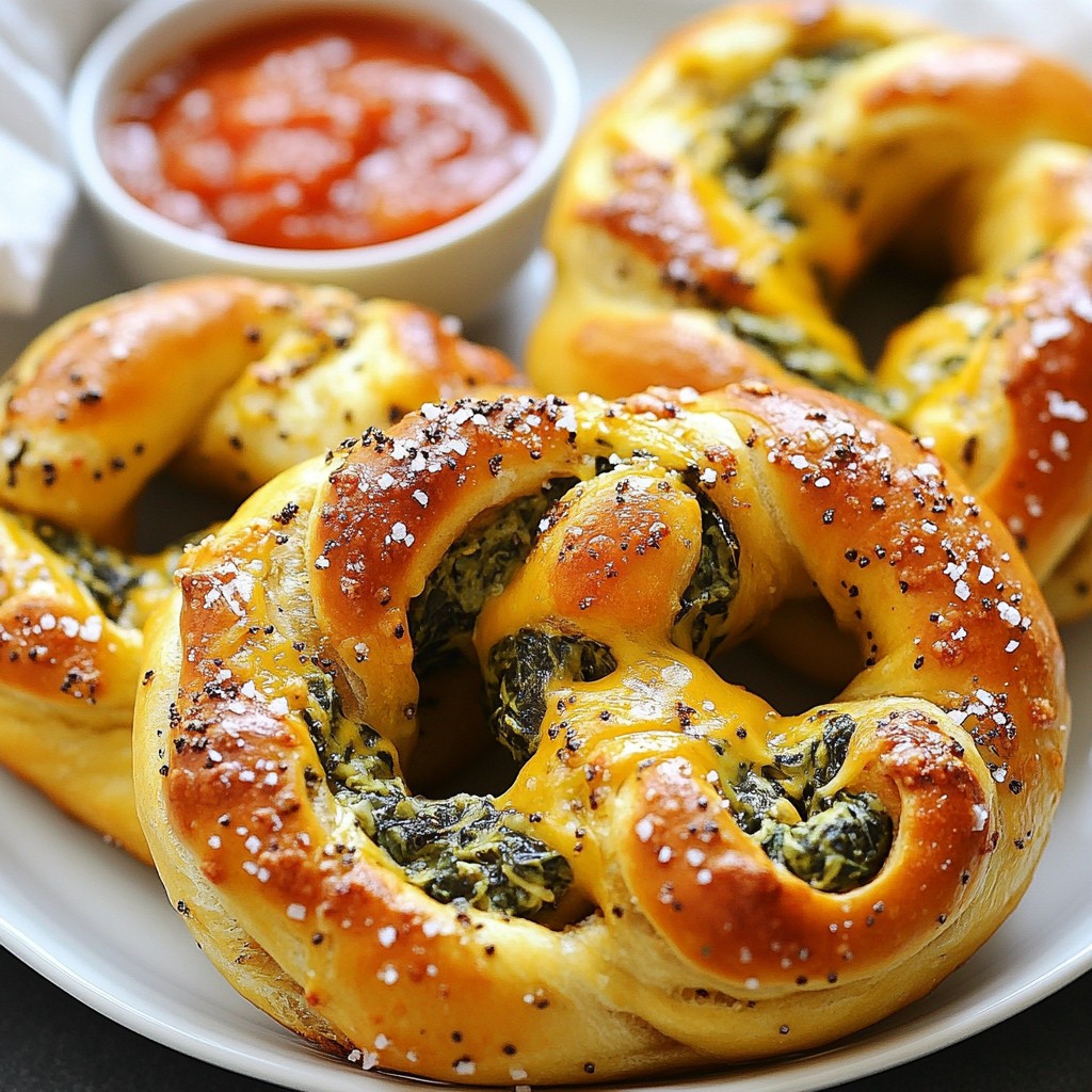 Cheesy Spinach Stuffed Pretzels Tasty and Easy Recipe