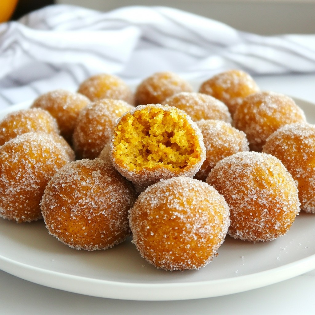 Cinnamon Sugar Pumpkin Donut Holes Simple Delight