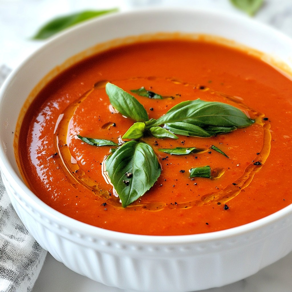 Creamy Roasted Garlic Tomato Soup Easy Flavor Boost