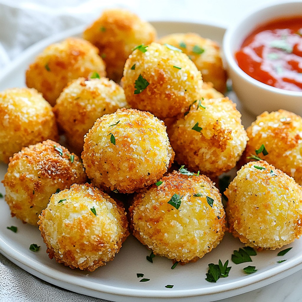 Crispy Air-Fried Garlic Parmesan Potato Balls Delight