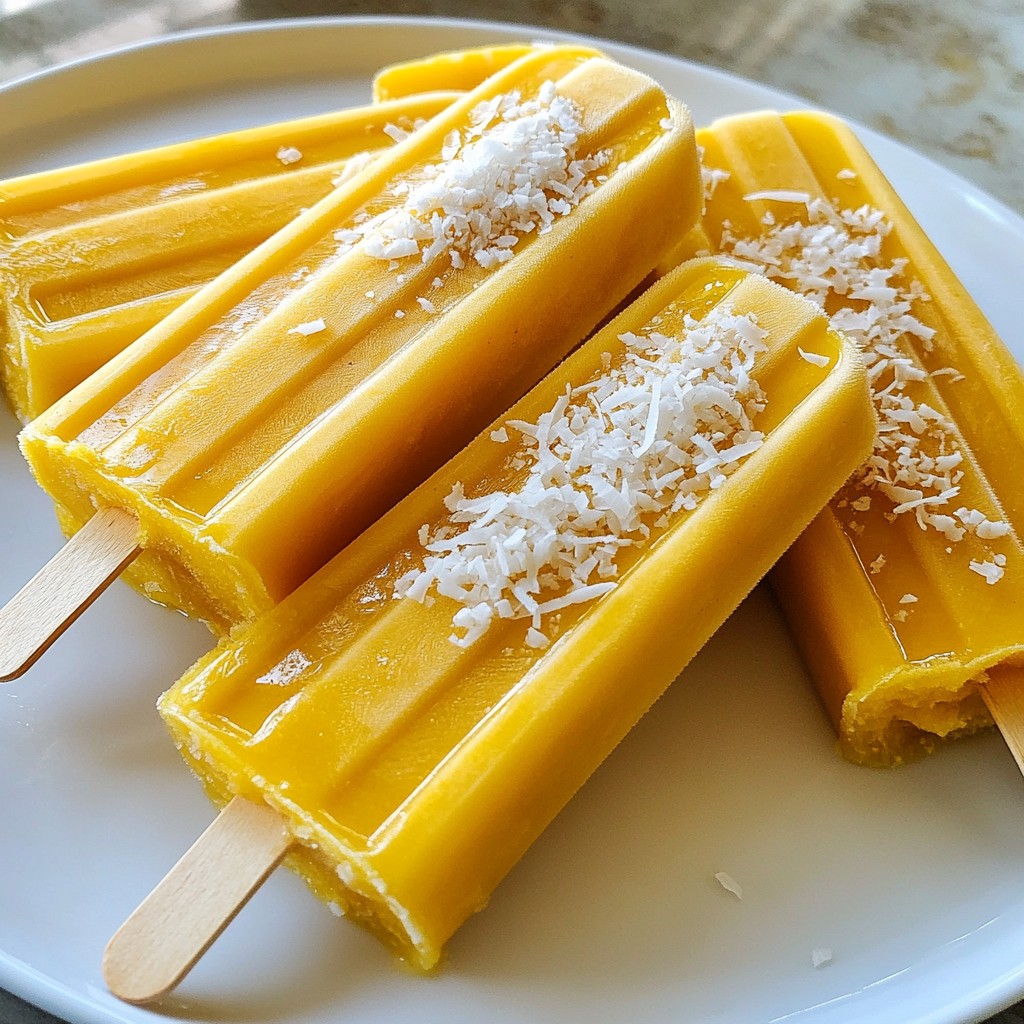 Mango Coconut Popsicles Refreshing Easy Summer Treat