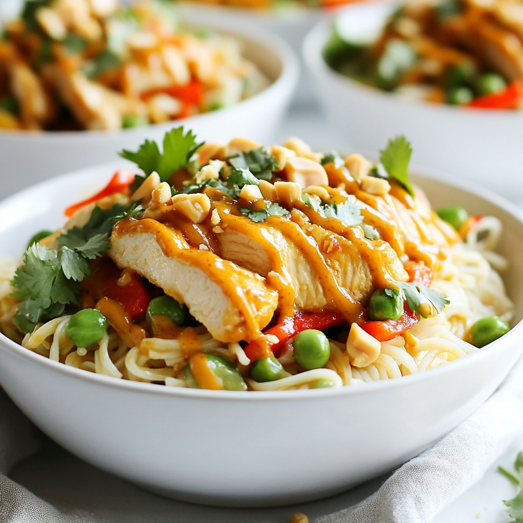 Spicy Peanut Chicken Noodles Delightful Dinner Recipe