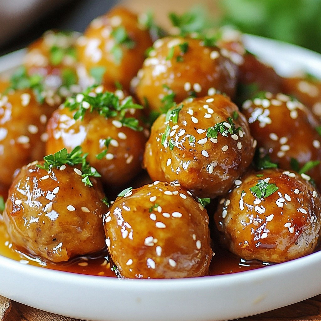 Honey Garlic Chicken Meatballs Easy and Flavorful Meal