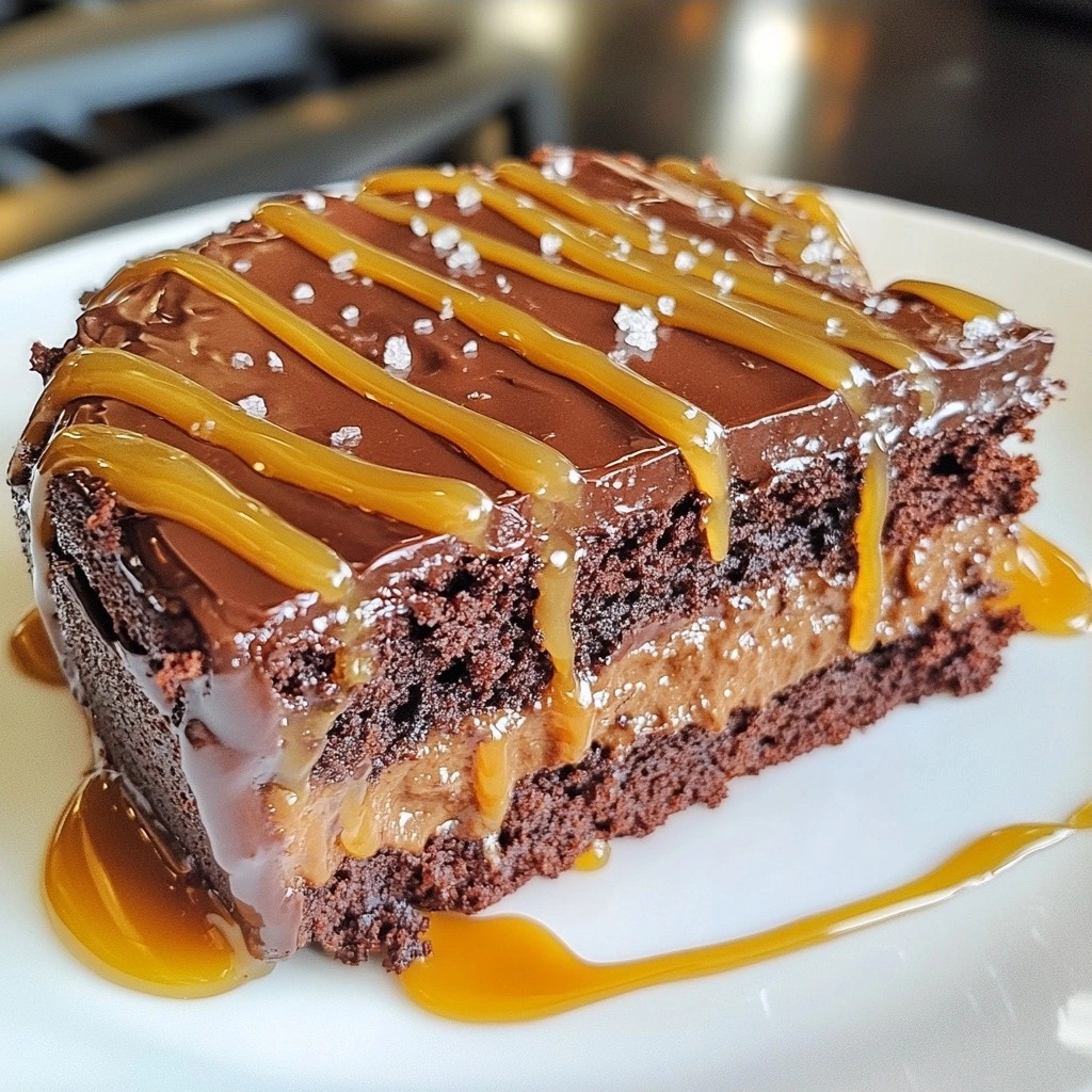Gooey Air Fryer Chocolate Caramel Cake Delight