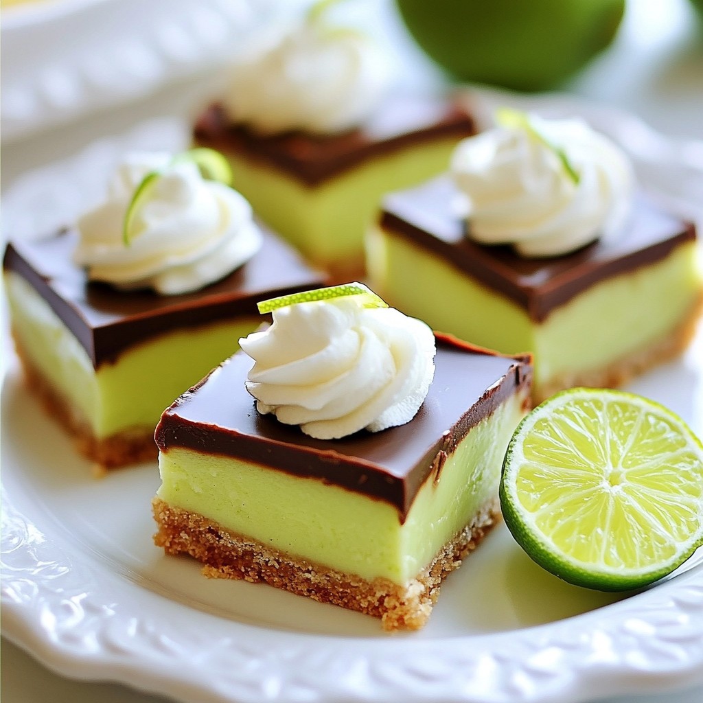 Chocolate Dipped Key Lime Pie Bars Delightful Treat