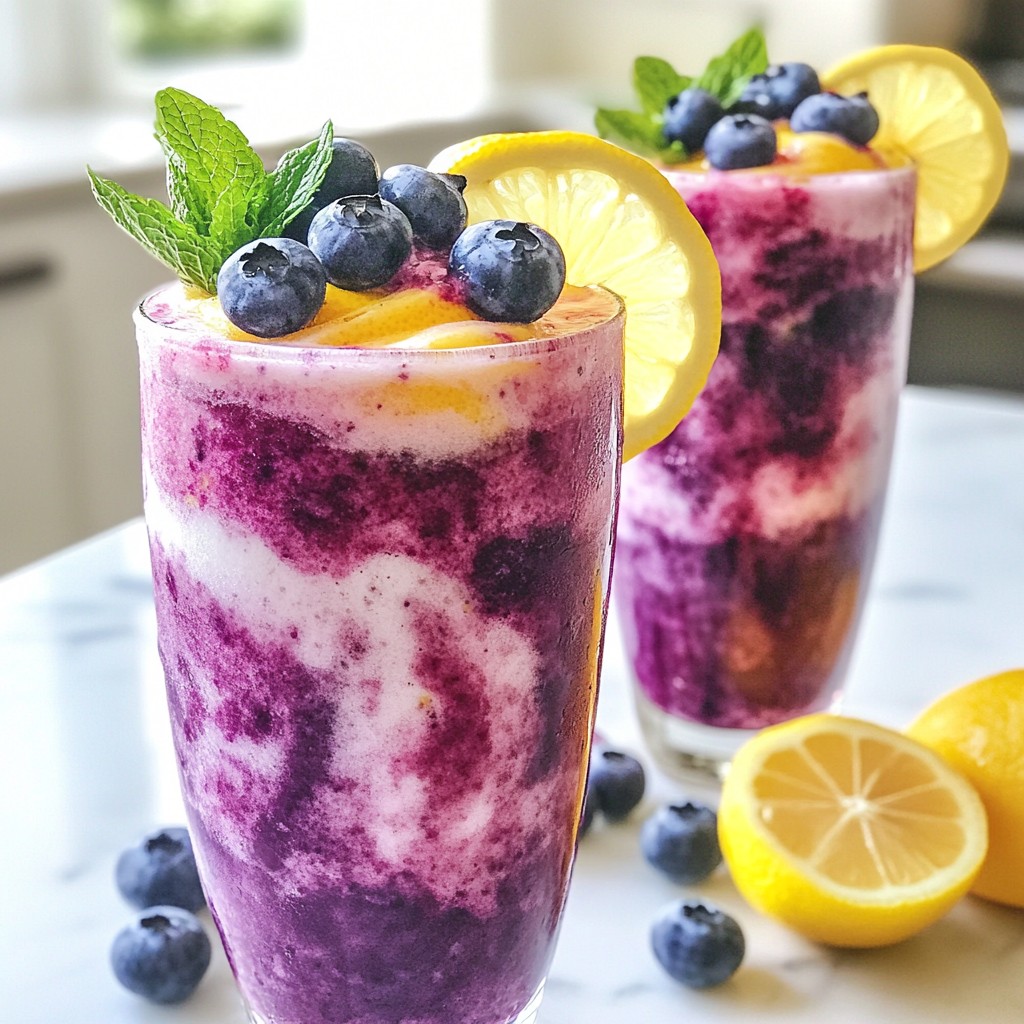 Blueberry Lemonade Slushie Refreshing Summer Treat