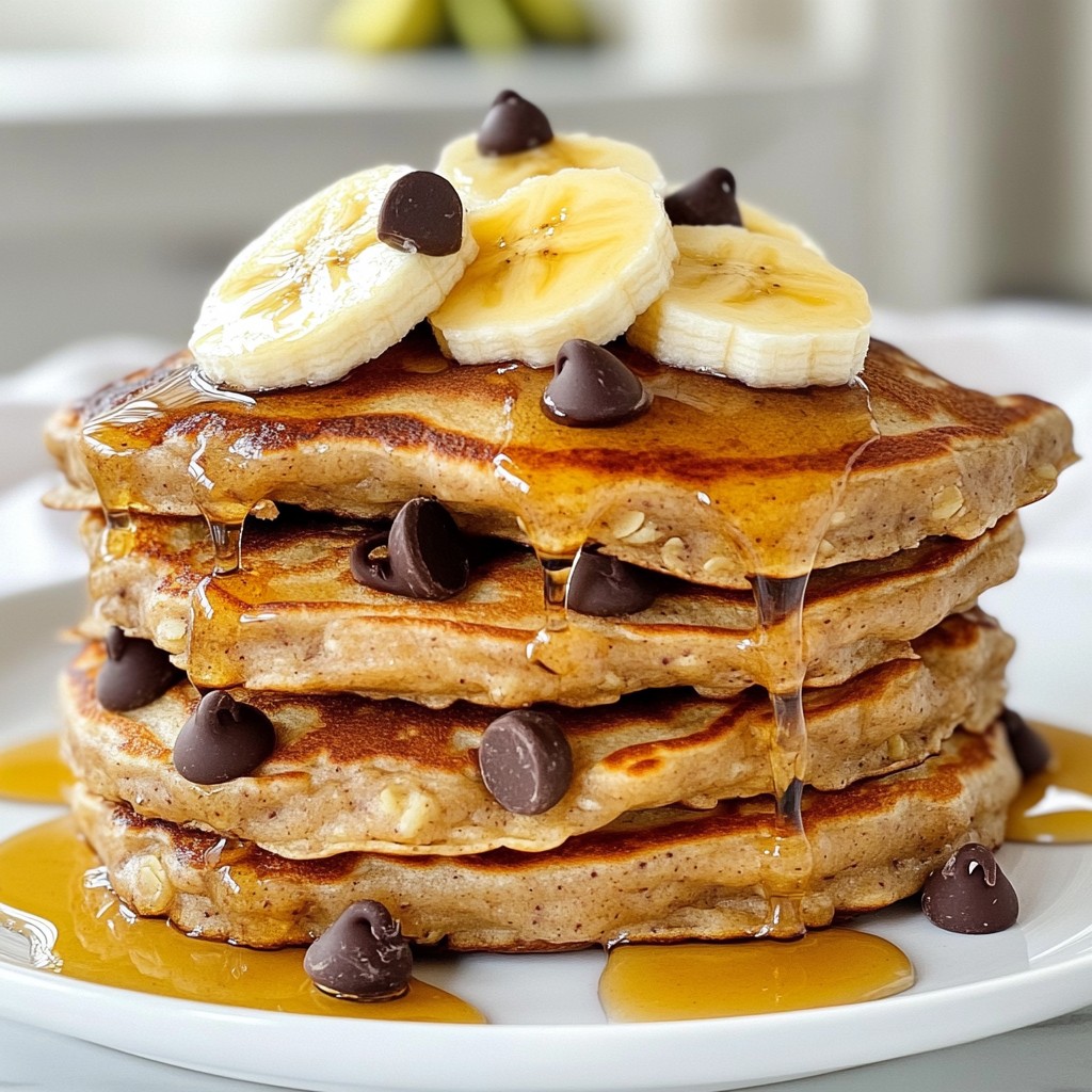 Chocolate Chip Banana Oat Pancakes Simple and Tasty
