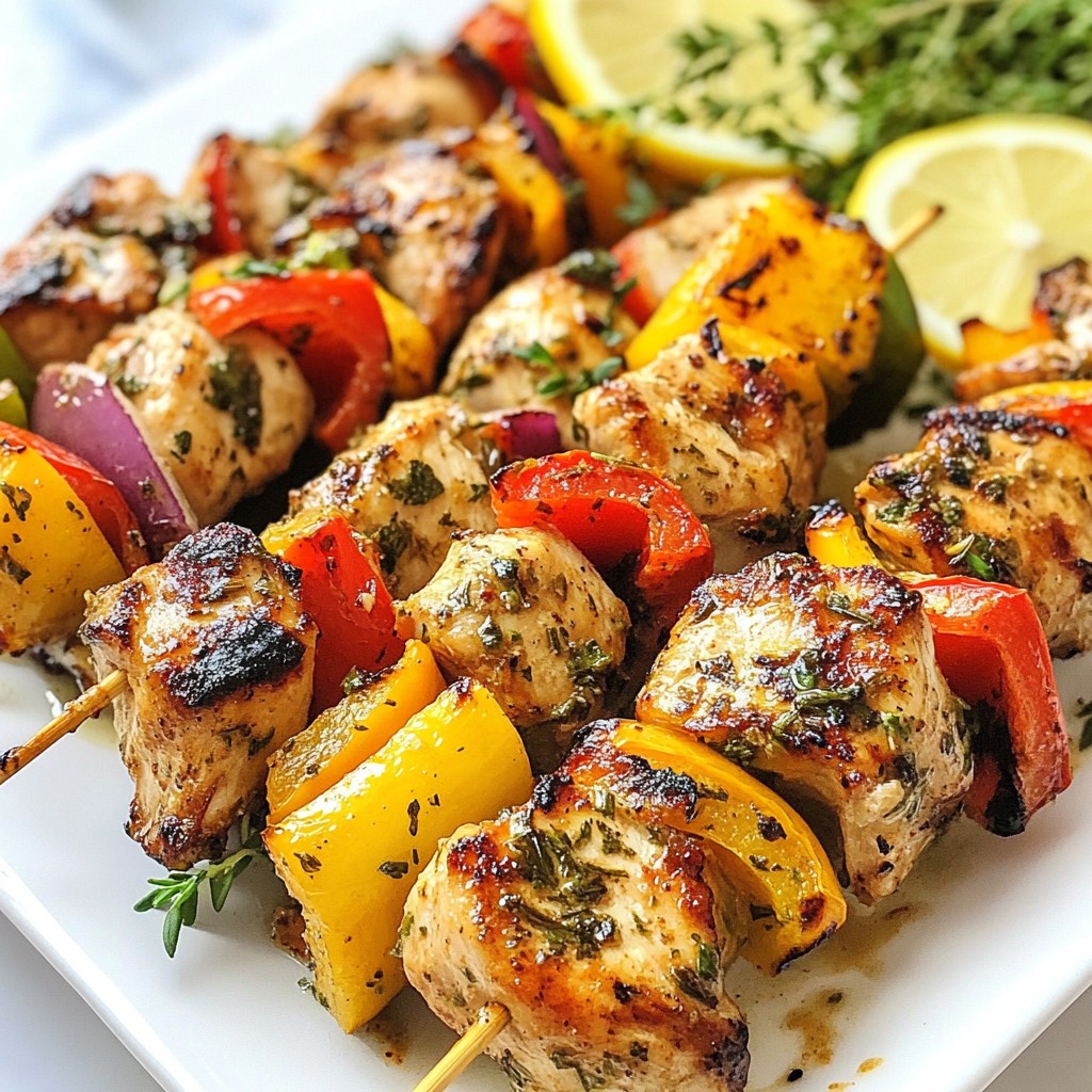 Juicy air fryer Herb Marinated Chicken Kebabs Recipe
