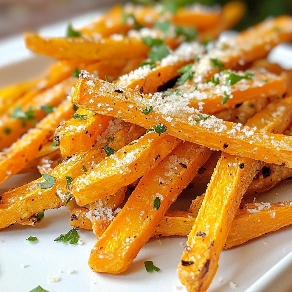 Garlic Air Fryer Parmesan Carrot Fries Recipe
