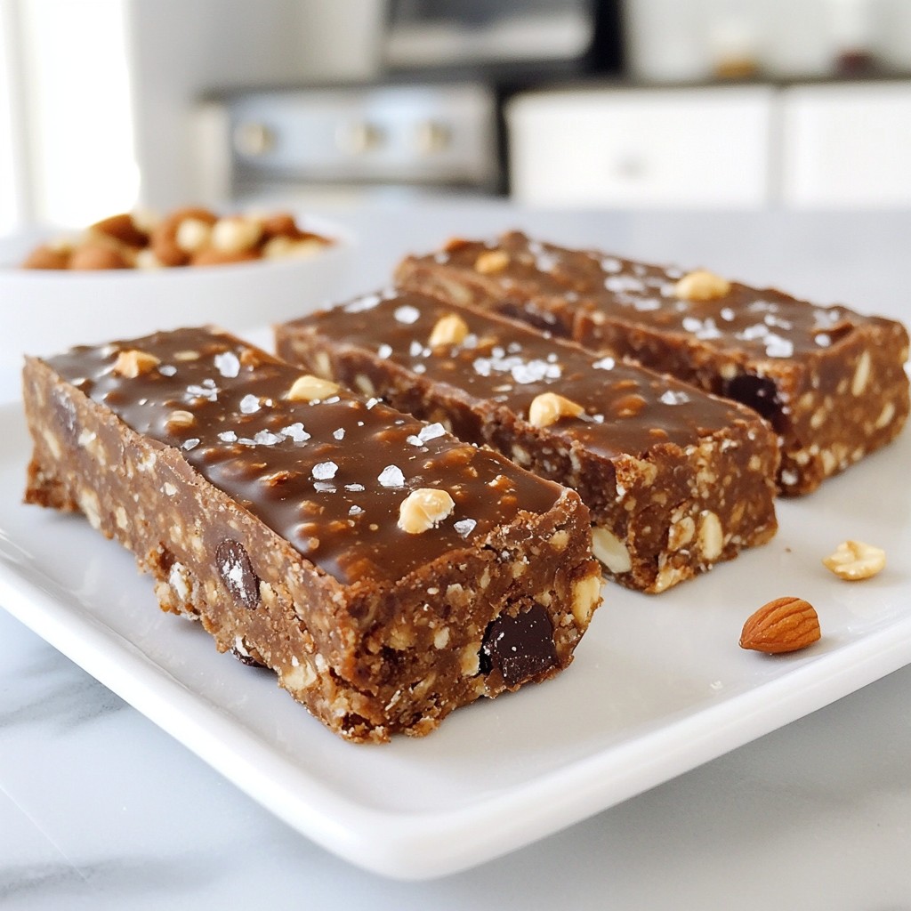 Chocolate Peanut Butter Energy Bars Packed with Flavor