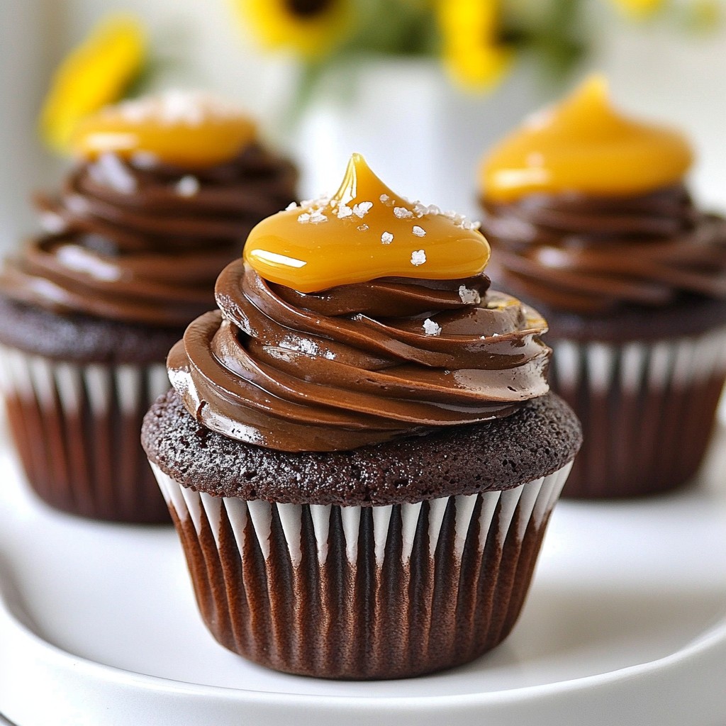 Caramel Filled Chocolate Cupcakes Tempting Dessert Treat