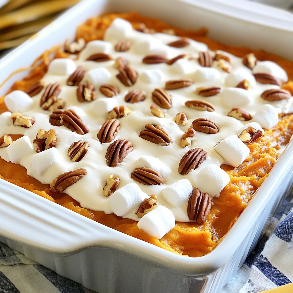Sweet Potato Marshmallow Casserole Tasty Holiday Dish