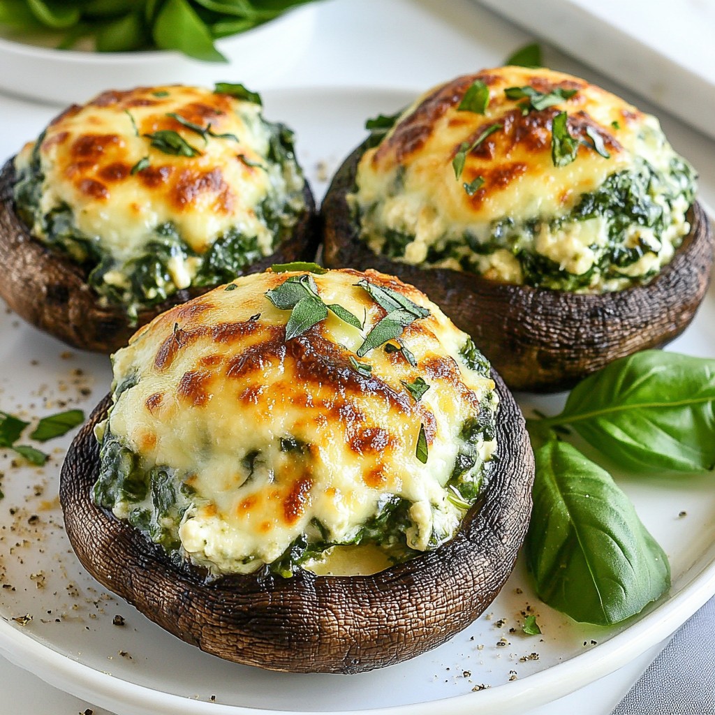Spinach Ricotta Stuffed Portobellos Delightful Dish