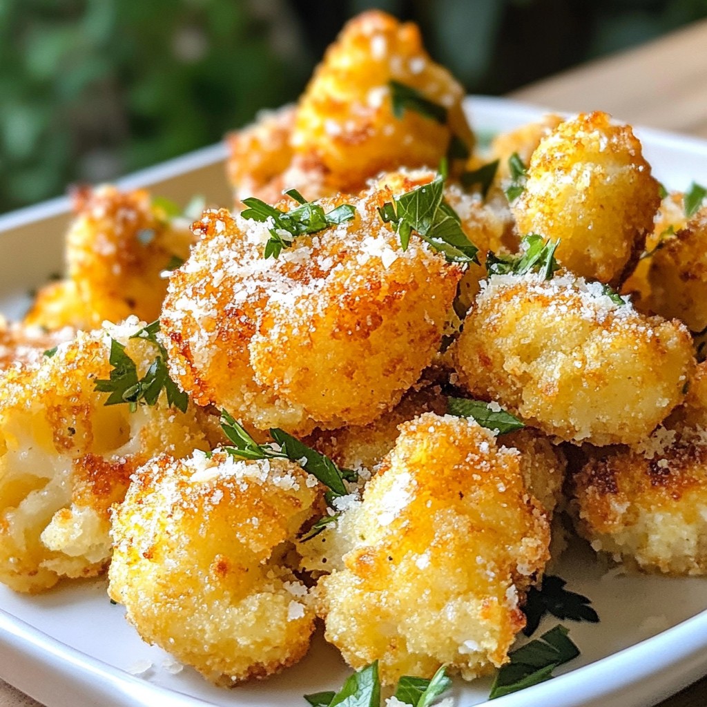 Crispy Air-Fried Cauliflower Parmesan Bites Recipe
