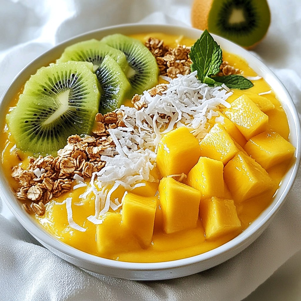 Tropical Mango Smoothie Bowl Refreshing and Nutritious