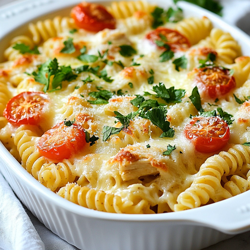 Chicken Caesar Pasta Bake Flavorful Family Dinner