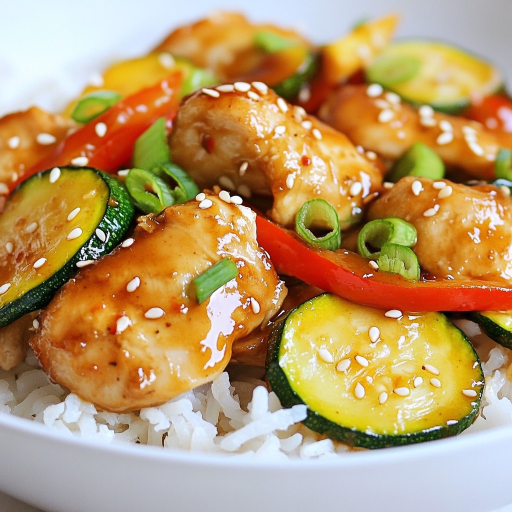 Teriyaki Chicken Zucchini Stir-Fry Flavorful and Easy