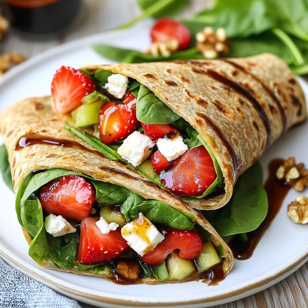 Strawberry Spinach Feta Wraps Fresh and Flavorful Meal