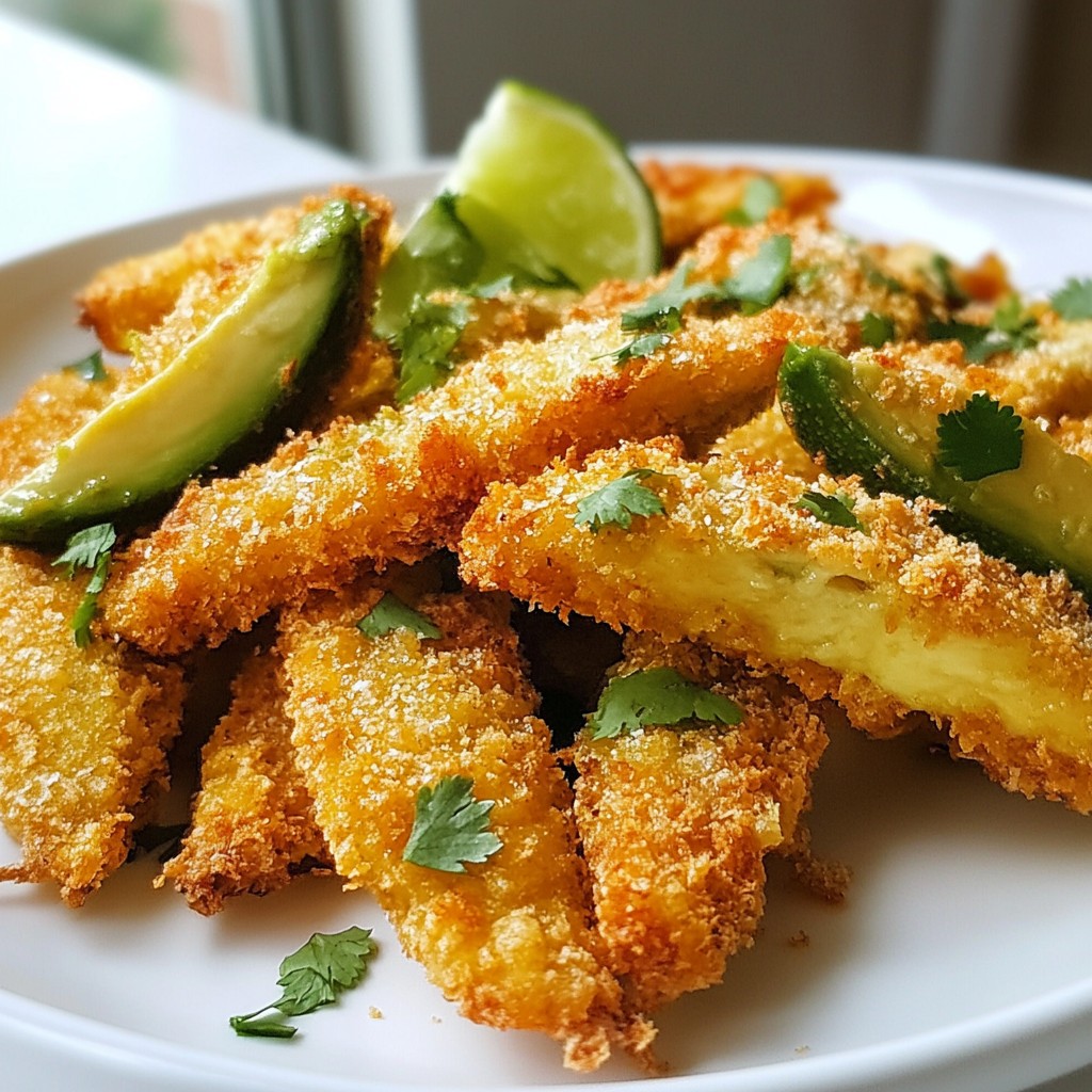 Crispy Air-Fried Avocado Fries with Lime Delight