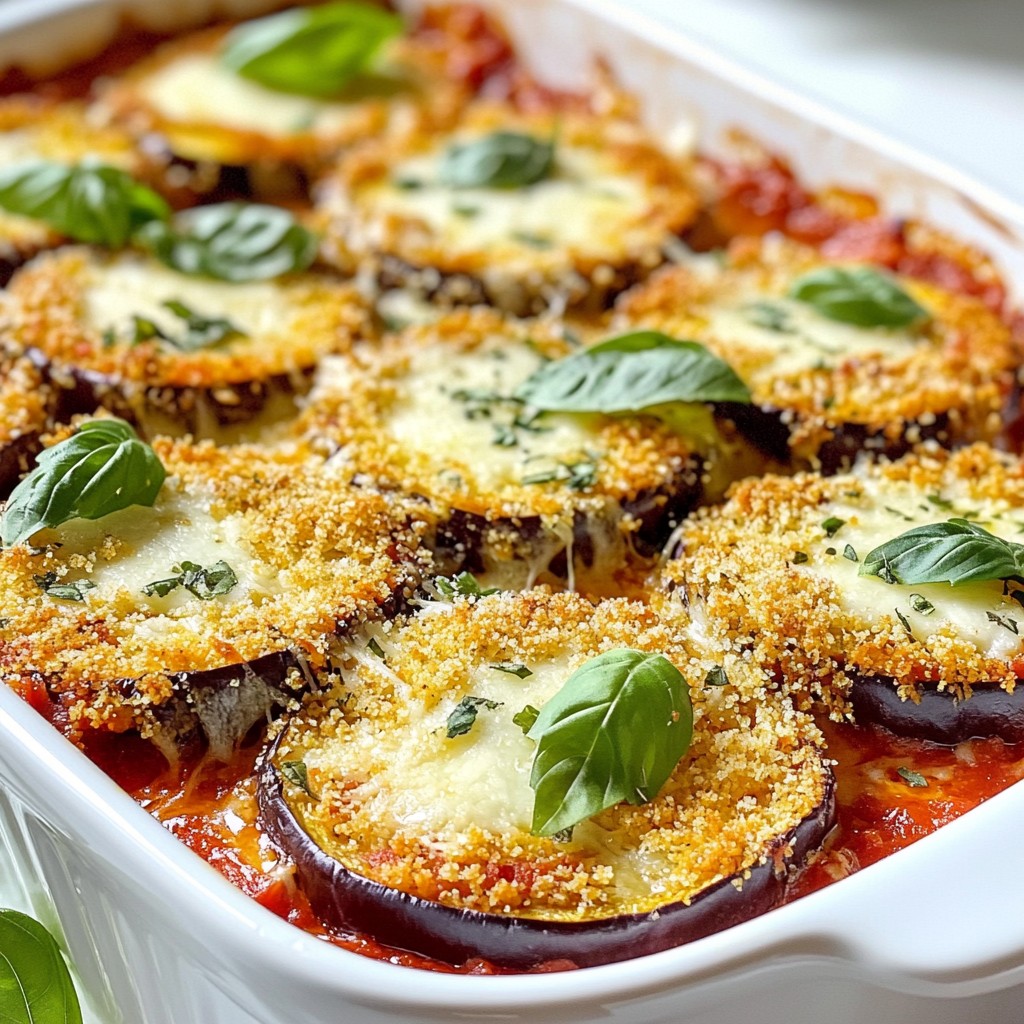 Hearty air fryer Eggplant Parmesan Casserole Delight