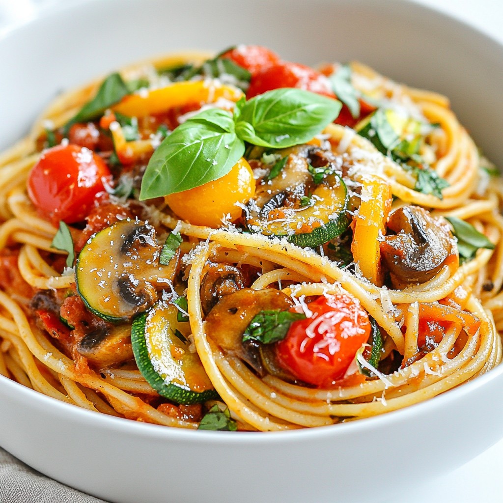 Veggie Packed Marinara Pasta Healthy and Flavorful Meal