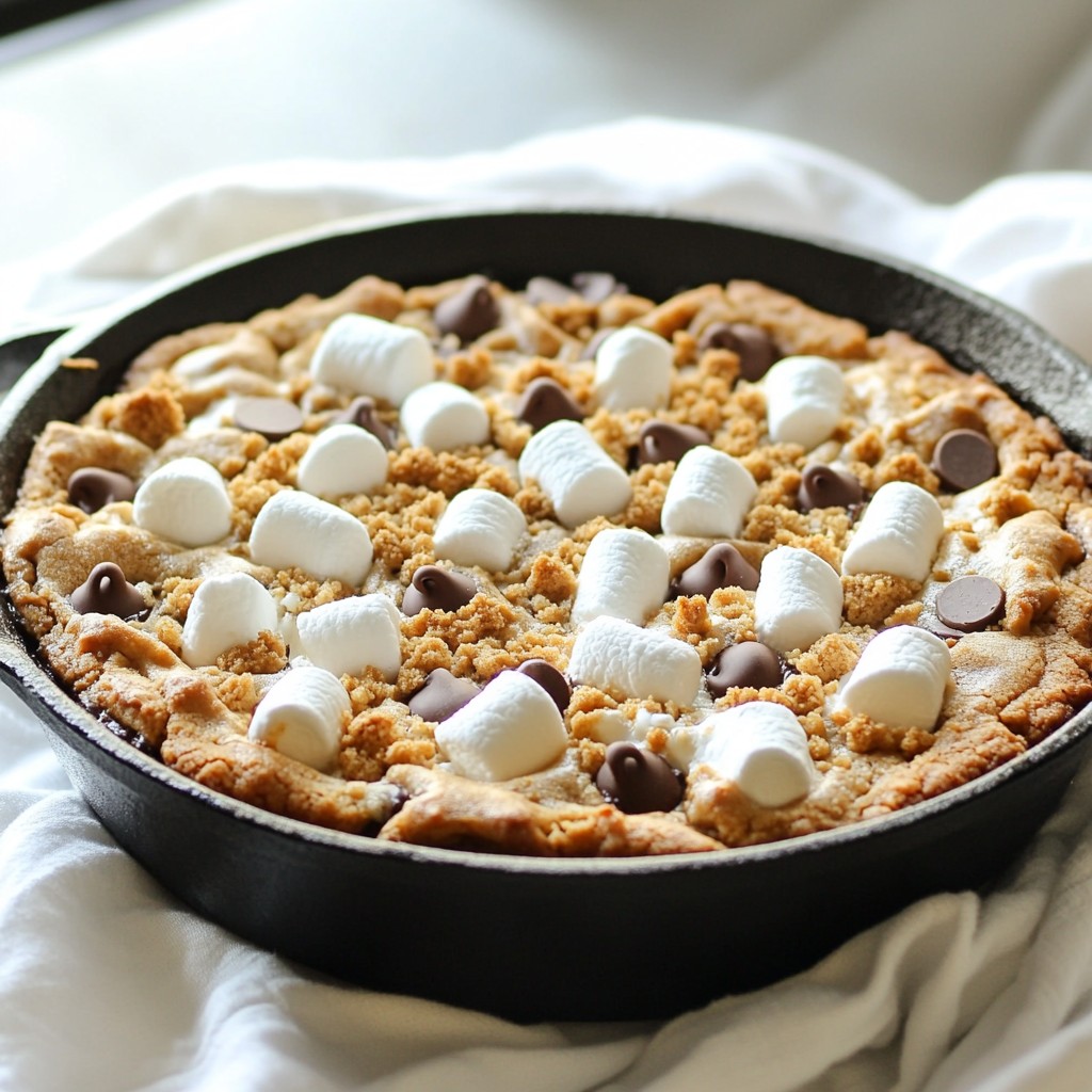 S’mores Cookie Skillet Decadent Dessert Delight