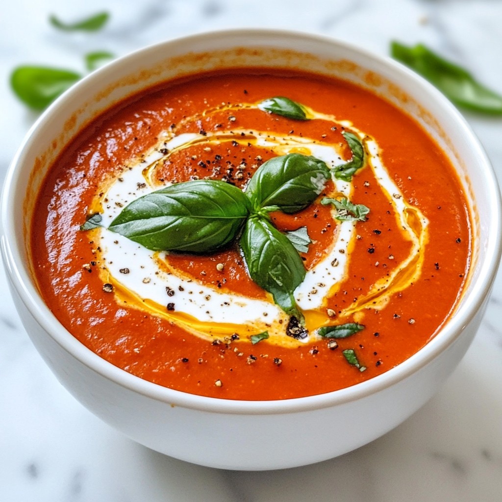 Roasted Tomato Basil Soup Rich and Flavorful Delight