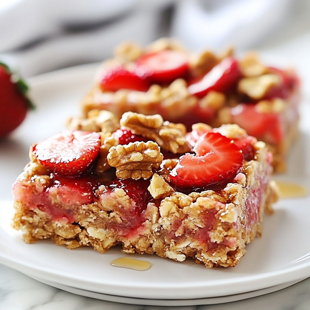 Strawberry Oatmeal Breakfast Bars Healthy and Tasty