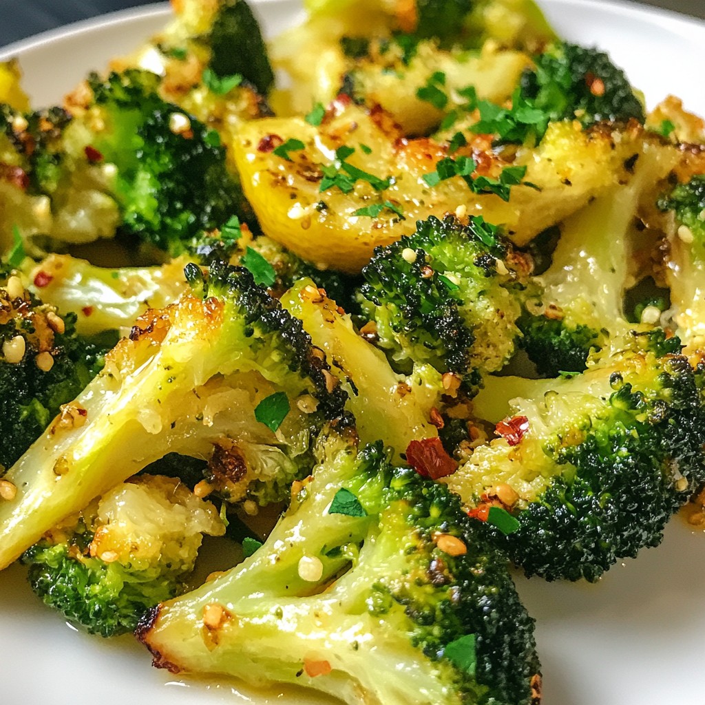 Lemon Garlic Roasted Broccoli Savory and Healthy Side