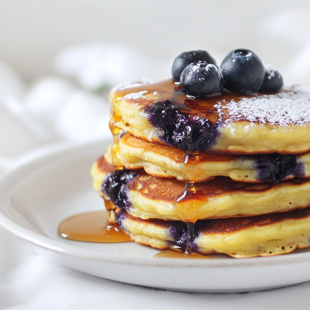 Fluffy Air Fryer Vegan Blueberry Pancakes Delight