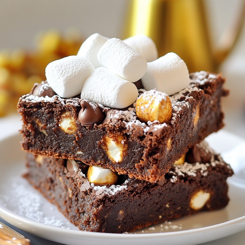 Gooey air-fried Chocolate Marshmallow Brownies Delight