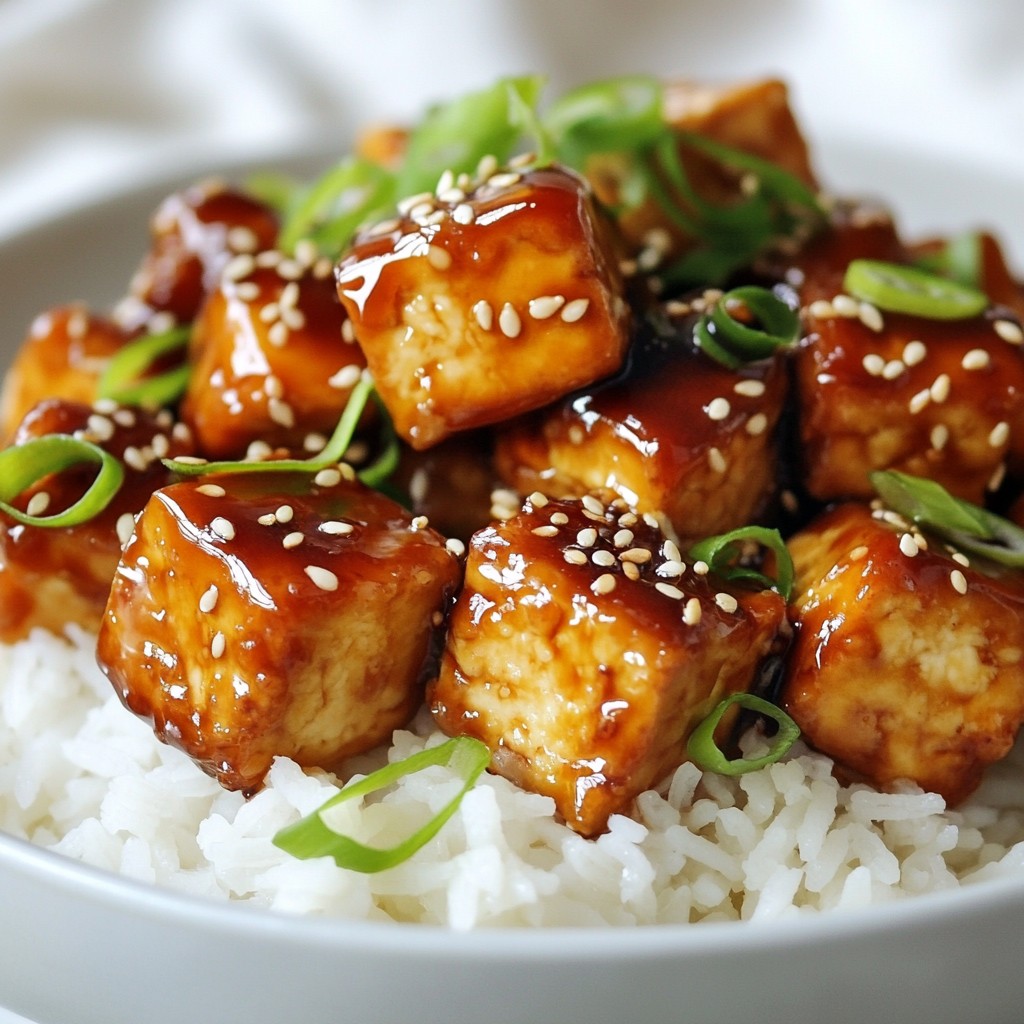 Honey Garlic Teriyaki Tofu Flavorful Plant-Based Dish