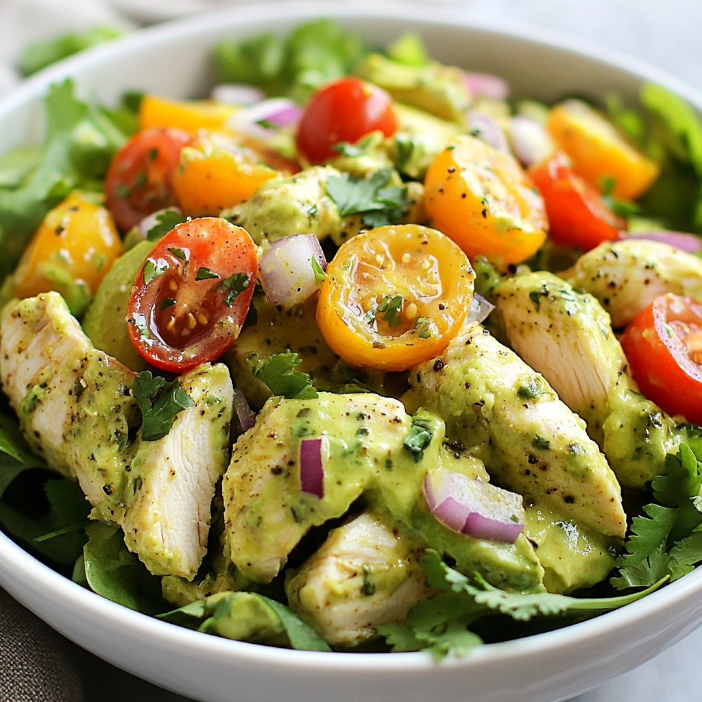 Creamy Avocado Chicken Salad Fresh and Flavorful Meal