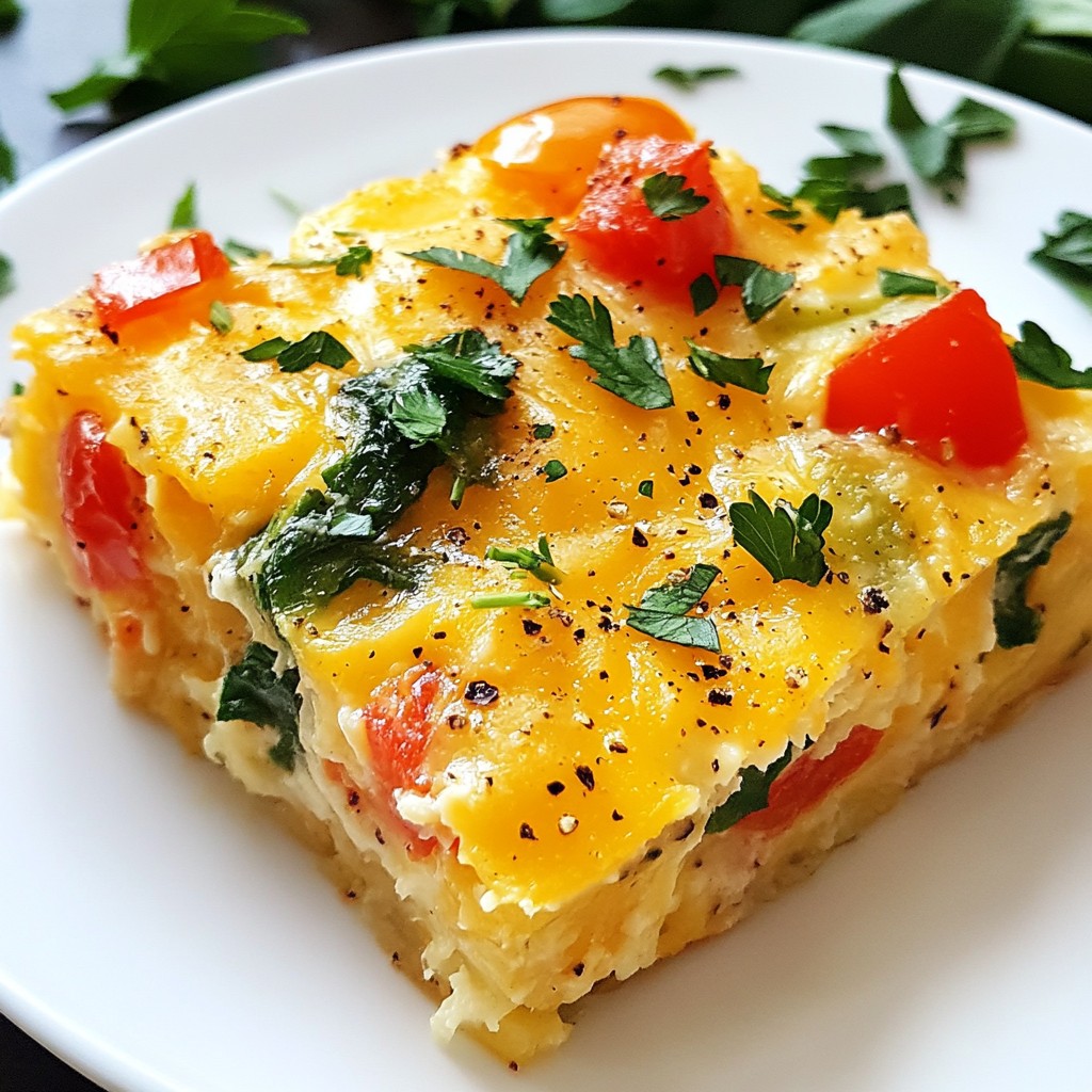 Cheesy Veggie Breakfast Casserole Delightful Morning Meal