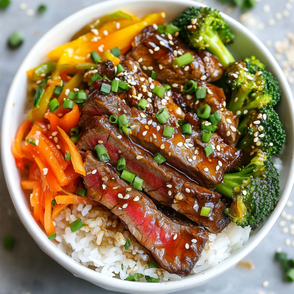 Teriyaki Steak Rice Bowls Flavorful and Satisfying Meal